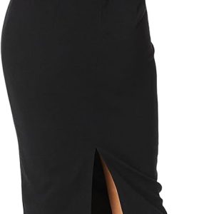 Women Off The Shoulder Sweetheart Bodycon Midi Sheath Dress - Image 1