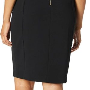 Women Short Sved Princess Seamed Sheath Dress (Standard and Petite) - Image 2