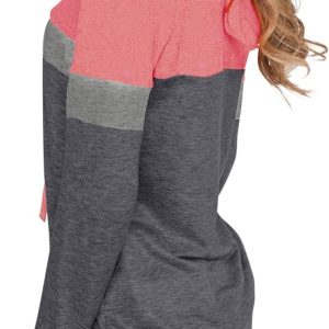 Womens Tops Ladies Tunics Casual Shirts Long Sve Hoodie Pullover Blouses Loose Fitting Tees Fashion Clothing Sweatshirts - Image 1