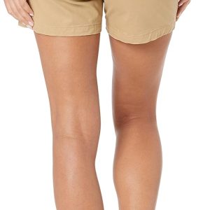 Women Mid-Rise Slim-Fit 5 Inch Inseam Khaki Short (Available in Straight and Curvy Fits) - Image 2